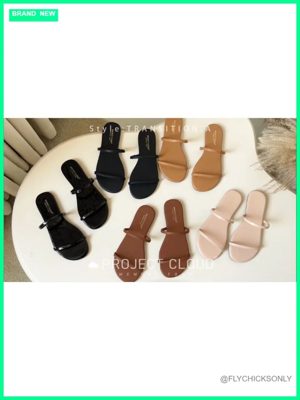 Slide Sandals with Memory Foam Insole Non-Slip Sole Lightweight